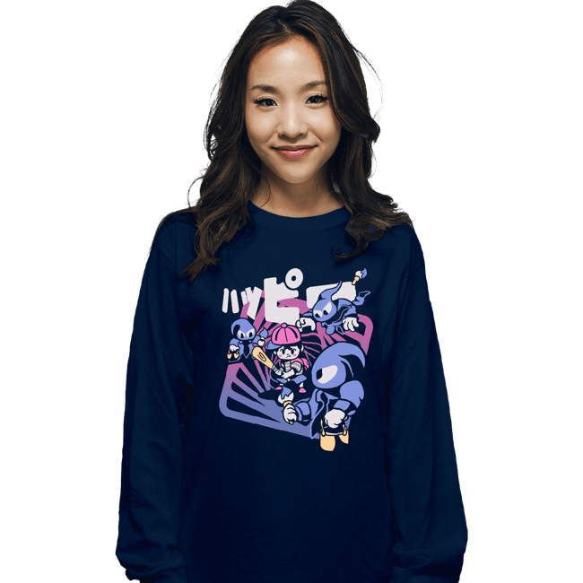 Secret_Shirts Long Sleeve Shirts, Unisex / Small / Navy Happy Attack