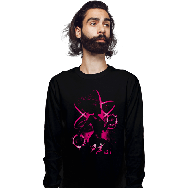Daily_Deal_Shirts Long Sleeve Shirts, Unisex / Small / Black Atom Girl