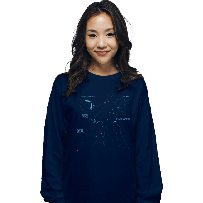 Shirts Long Sleeve Shirts, Unisex / Small / Navy Virtual On: Cyber Troopers