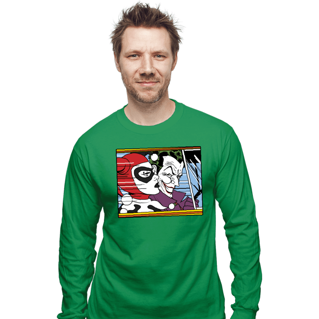 Shirts Long Sleeve Shirts, Unisex / Small / Irish Green In The Jokermobile