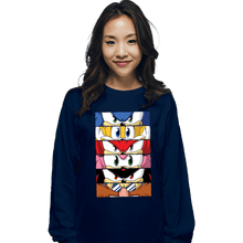 Load image into Gallery viewer, Daily_Deal_Shirts Long Sleeve Shirts, Unisex / Small / Navy Sonic Eyes
