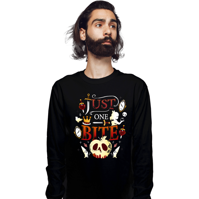 Daily_Deal_Shirts Long Sleeve Shirts, Unisex / Small / Black Just One Bite