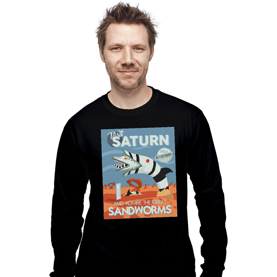 Shirts Long Sleeve Shirts, Unisex / Small / Black Visit Saturn