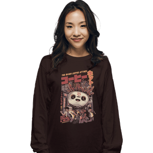 Shirts Long Sleeve Shirts, Unisex / Small / Dark Chocolate Black Coffee Attack