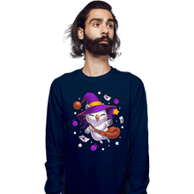 Load image into Gallery viewer, Shirts Long Sleeve Shirts, Unisex / Small / Navy Moogle Witch
