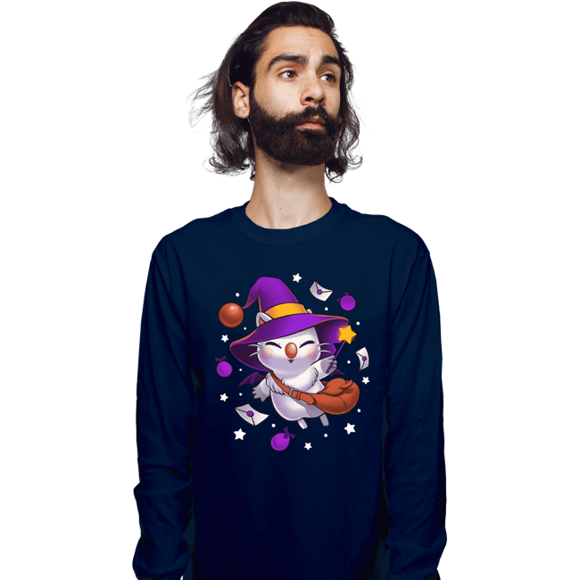 Shirts Long Sleeve Shirts, Unisex / Small / Navy Moogle Witch