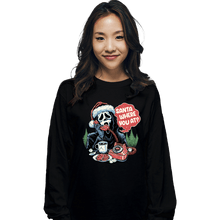 Load image into Gallery viewer, Secret_Shirts Long Sleeve Shirts, Unisex / Small / Black Ghostface Santa
