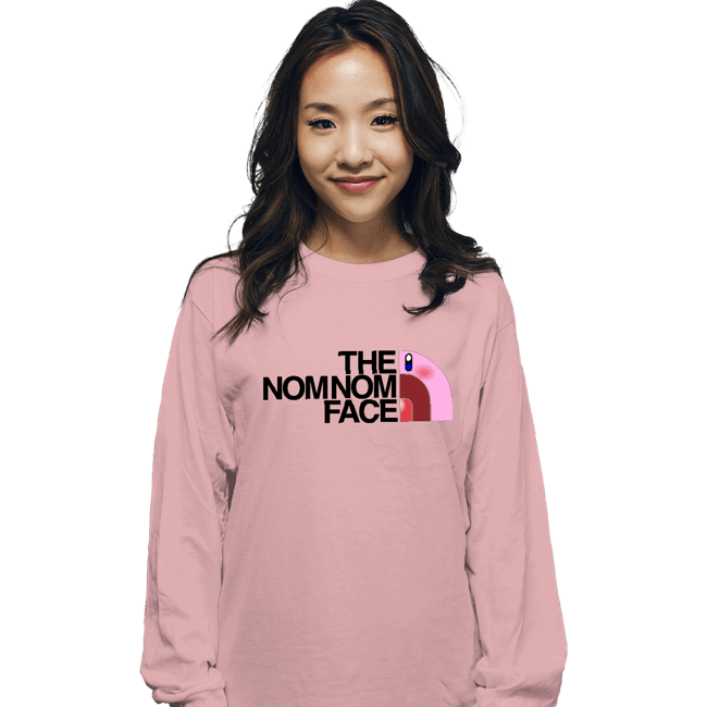 Secret_Shirts Long Sleeve Shirts, Unisex / Small / Pink The Nom Nom Face