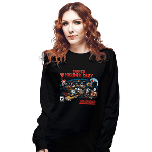 Daily_Deal_Shirts Long Sleeve Shirts, Unisex / Small / Black Super Horror Kart