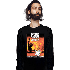Secret_Shirts Long Sleeve Shirts, Unisex / Small / Black Stop The Planet