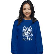 Load image into Gallery viewer, Shirts Long Sleeve Shirts, Unisex / Small / Royal Blue Blue Bomber Oni
