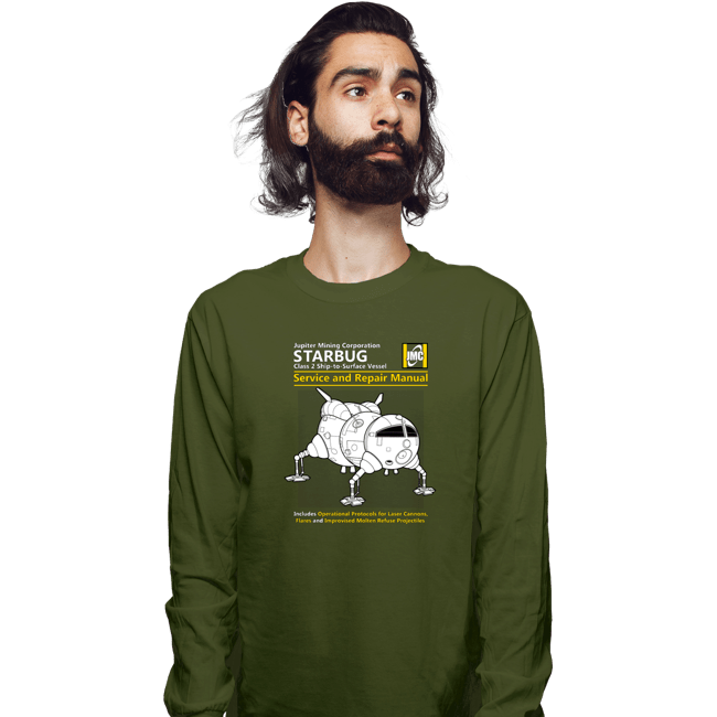 Shirts Long Sleeve Shirts, Unisex / Small / Military Green Starbug Repair Manual