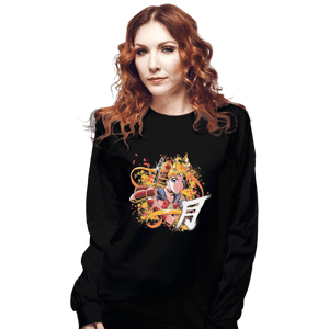 Shirts Long Sleeve Shirts, Unisex / Small / Black Samurai Moon