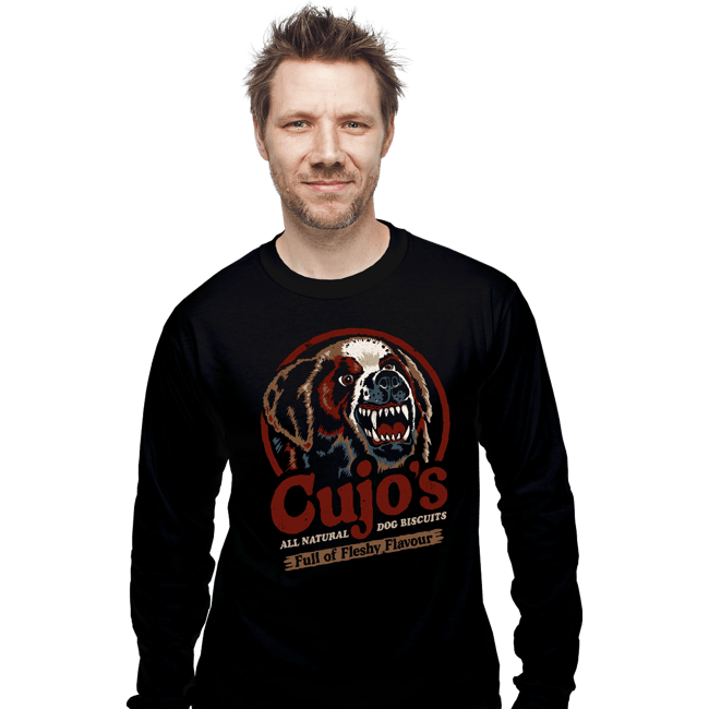 Daily_Deal_Shirts Long Sleeve Shirts, Unisex / Small / Black Cujo's Dog Food