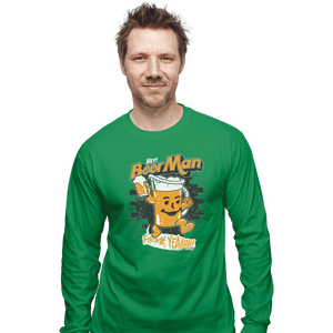 Shirts Long Sleeve Shirts, Unisex / Small / Irish Green Hey Beer Man