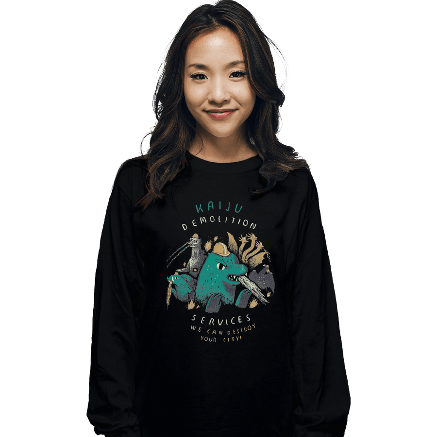 Shirts Long Sleeve Shirts, Unisex / Small / Black Kaiju Demolition Services