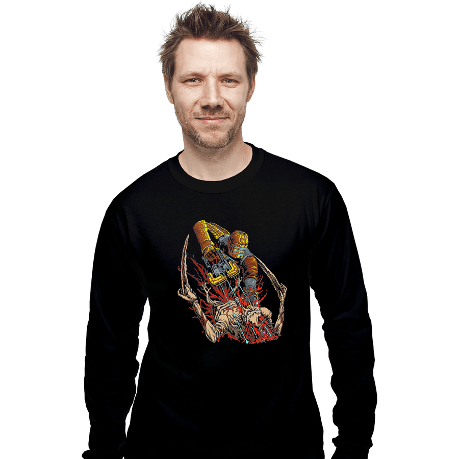 Shirts Long Sleeve Shirts, Unisex / Small / Black Necro Space