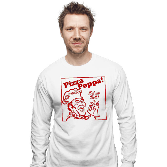 Daily_Deal_Shirts Long Sleeve Shirts, Unisex / Small / White Eat My Pizza Balls