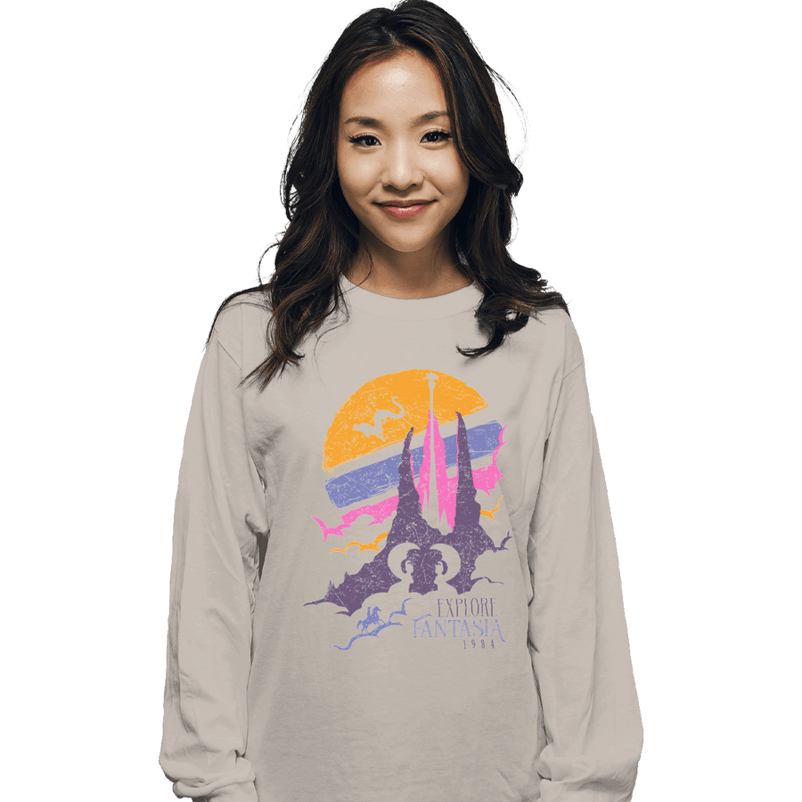 Shirts Long Sleeve Shirts, Unisex / Small / Sand Explore Fantasia