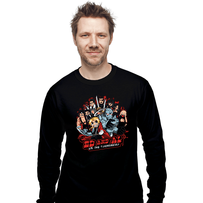 Daily_Deal_Shirts Long Sleeve Shirts, Unisex / Small / Black Fullmetal Pilgrim