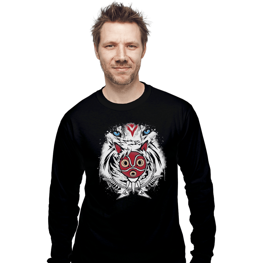 Shirts Long Sleeve Shirts, Unisex / Small / Black Forest Spirit Protector