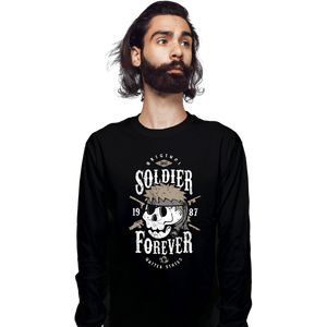 Shirts Long Sleeve Shirts, Unisex / Small / Black Soldier Forever