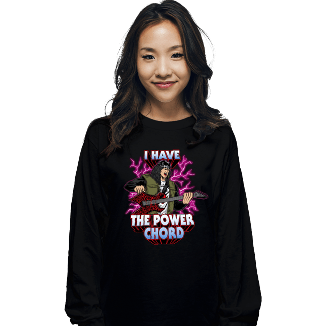 Secret_Shirts Long Sleeve Shirts, Unisex / Small / Black Power Chord