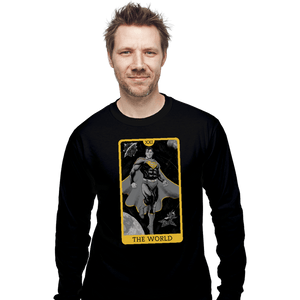 Daily_Deal_Shirts Long Sleeve Shirts, Unisex / Small / Black JL Tarot - The World