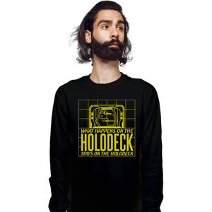 Secret_Shirts Long Sleeve Shirts, Unisex / Small / Black What Happens On The Holodeck