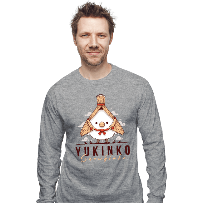 Shirts Long Sleeve Shirts, Unisex / Small / Sports Grey Yukinko Snowflake