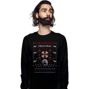 Shirts Long Sleeve Shirts, Unisex / Small / Black Nemesis Christmas Ugly Sweater