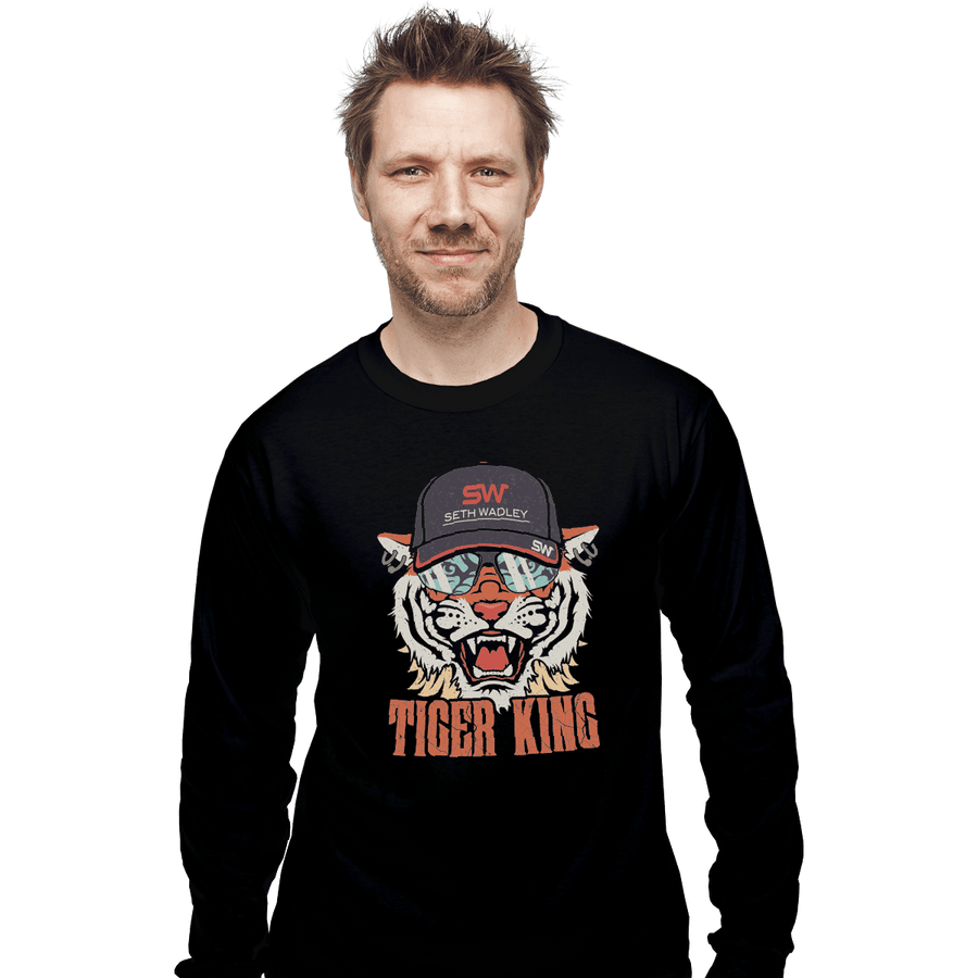 Shirts Long Sleeve Shirts, Unisex / Small / Black Tiger King
