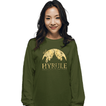 Load image into Gallery viewer, Shirts Long Sleeve Shirts, Unisex / Small / Military Green Hyrule Tourist
