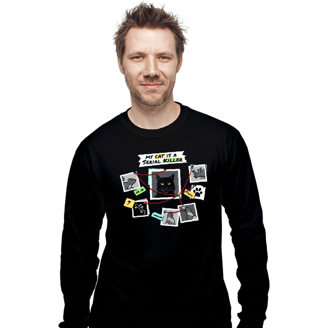 Daily_Deal_Shirts Long Sleeve Shirts, Unisex / Small / Black Cat Killer