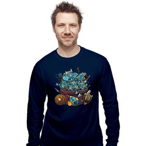 Shirts Long Sleeve Shirts, Unisex / Small / Navy Set Dice Roll