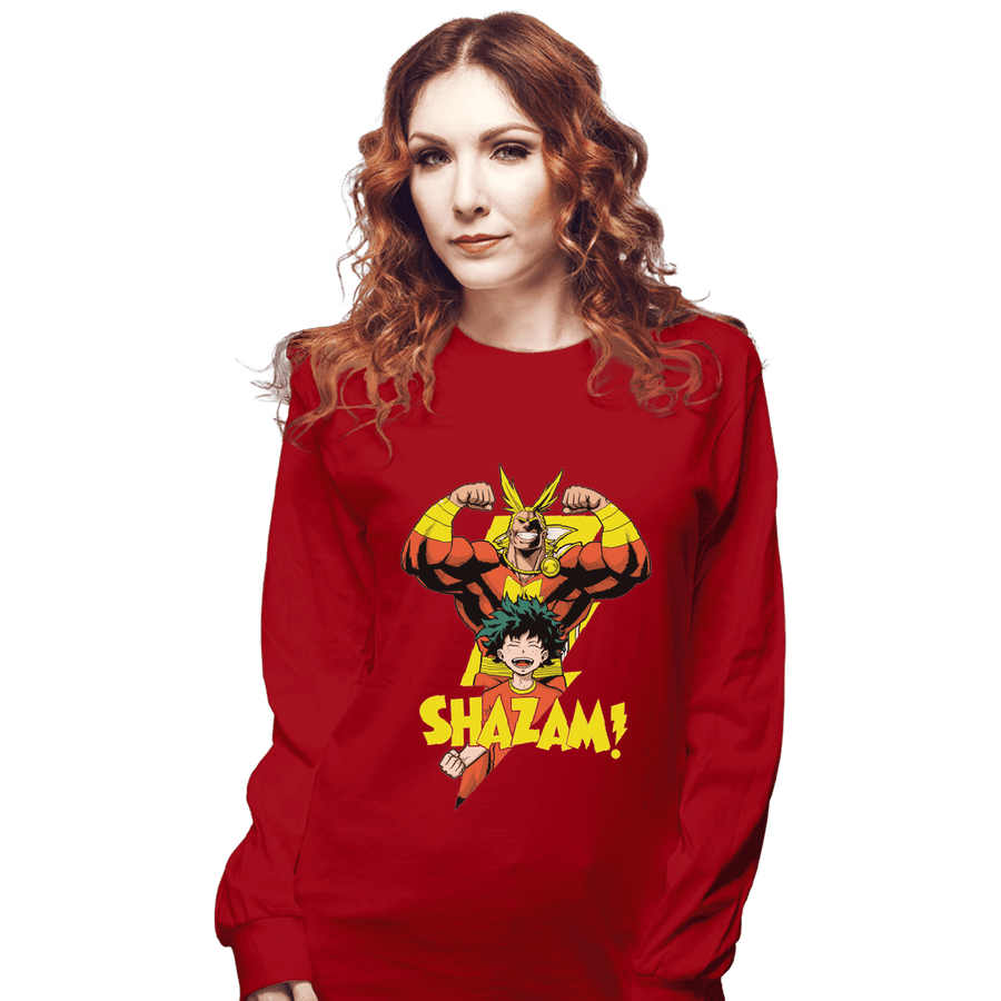 Shirts Long Sleeve Shirts, Unisex / Small / Red SHAZAM