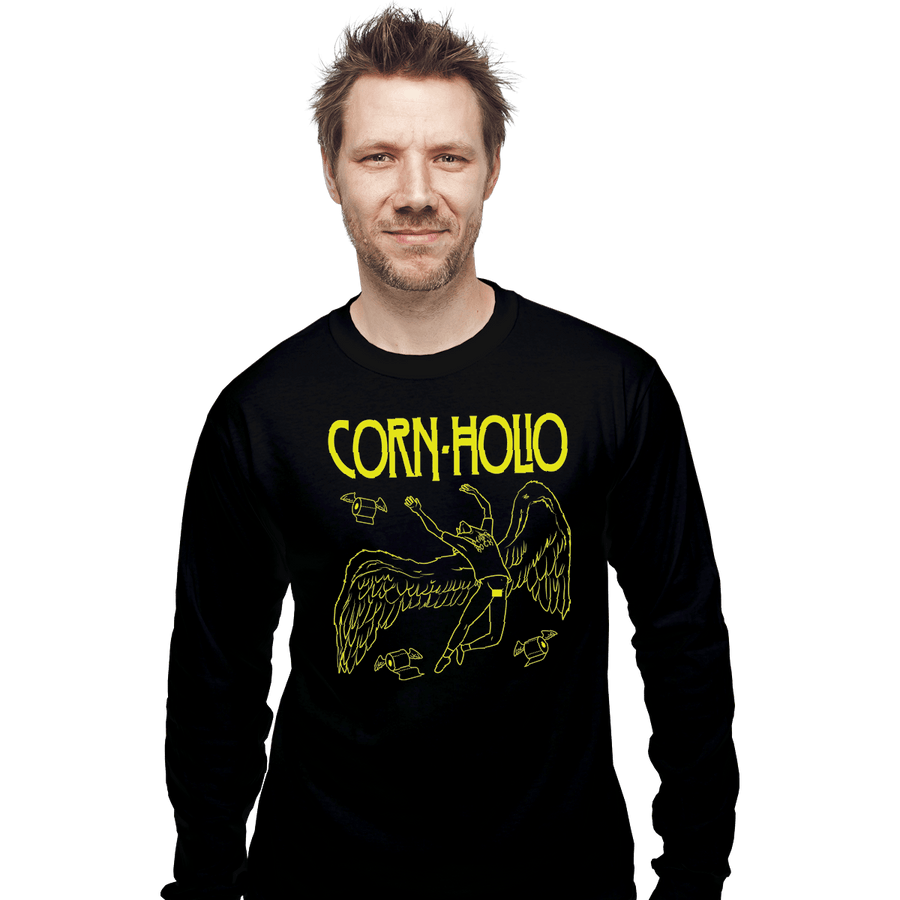 Shirts Long Sleeve Shirts, Unisex / Small / Black Corn Holio