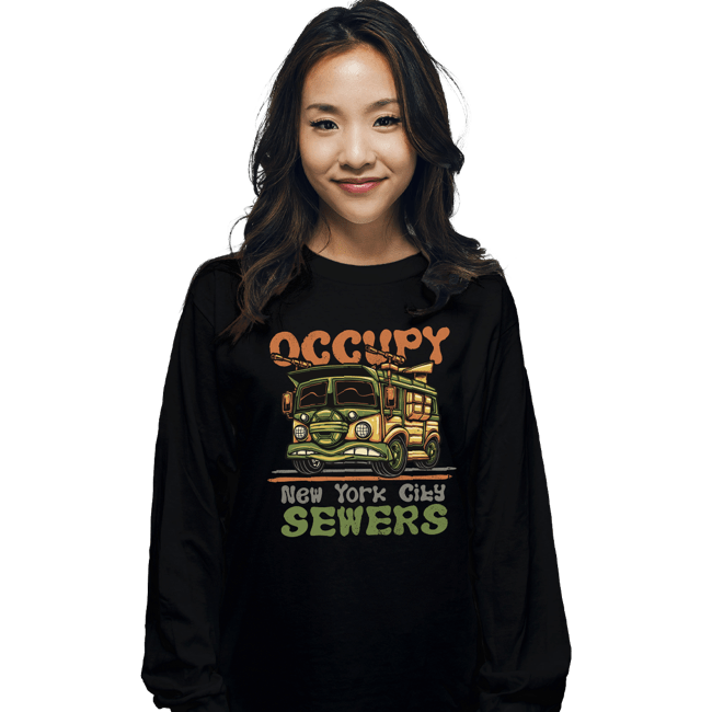 Daily_Deal_Shirts Long Sleeve Shirts, Unisex / Small / Black The Turtle Van