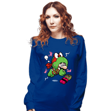 Load image into Gallery viewer, Shirts Long Sleeve Shirts, Unisex / Small / Royal Blue Super Raph Suit
