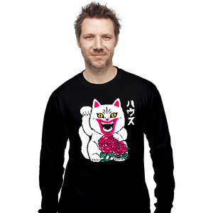 Daily_Deal_Shirts Long Sleeve Shirts, Unisex / Small / Black Lucky Hausu