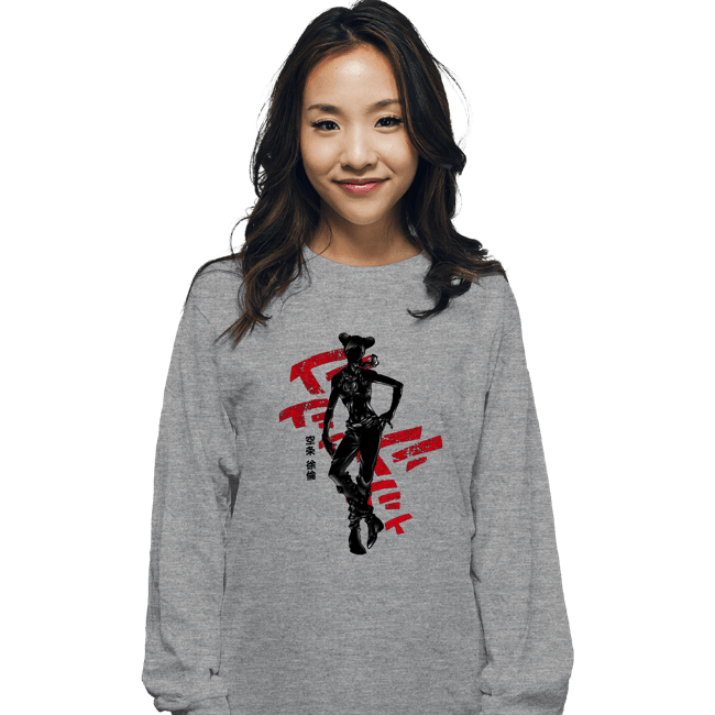Shirts Long Sleeve Shirts, Unisex / Small / Sports Grey Crimson Jolyne Cujoh