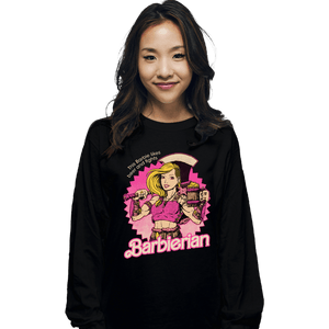 Daily_Deal_Shirts Long Sleeve Shirts, Unisex / Small / Black Barbarian Doll