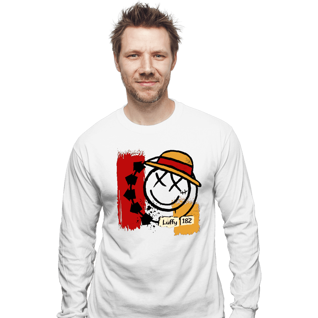 Daily_Deal_Shirts Long Sleeve Shirts, Unisex / Small / White Luffy 182
