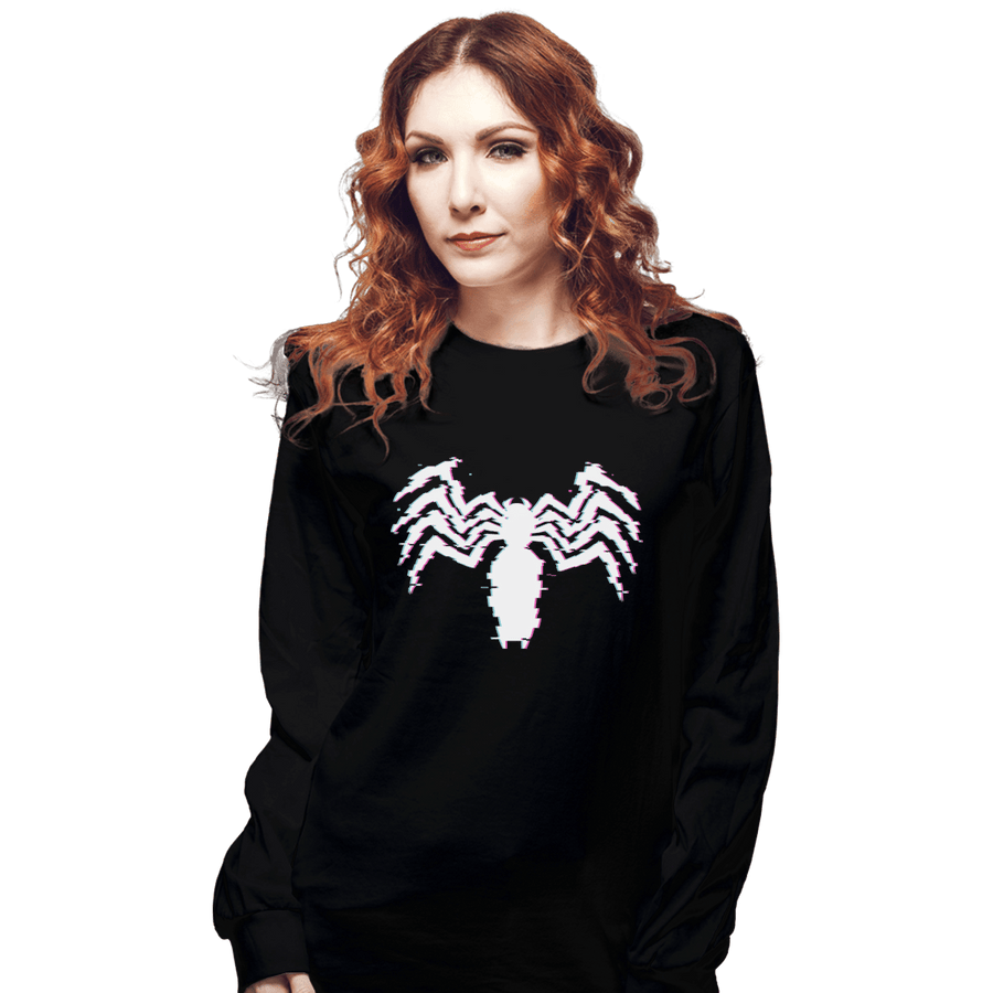 Shirts Long Sleeve Shirts, Unisex / Small / Black Glitch Symbiote