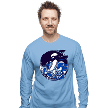 Load image into Gallery viewer, Secret_Shirts Long Sleeve Shirts, Unisex / Small / Powder Blue Orca Attack

