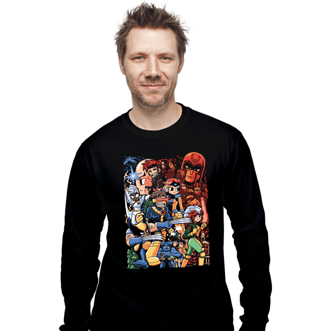 Daily_Deal_Shirts Long Sleeve Shirts, Unisex / Small / Black Mutant Pilgrim