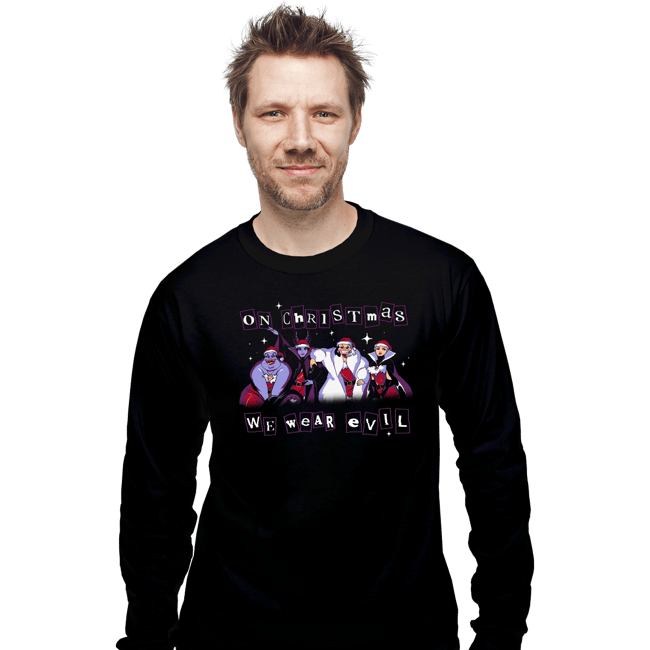 Daily_Deal_Shirts Long Sleeve Shirts, Unisex / Small / Black Merry Evilmas