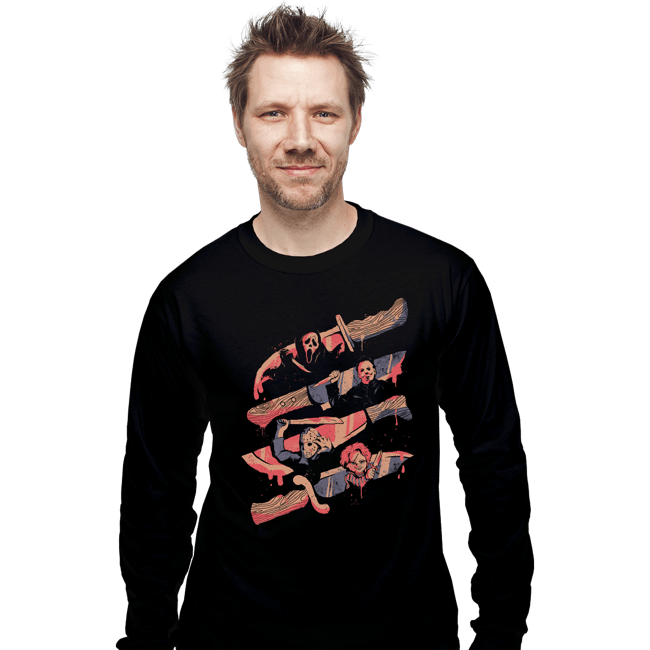 Daily_Deal_Shirts Long Sleeve Shirts, Unisex / Small / Black Knife Killers
