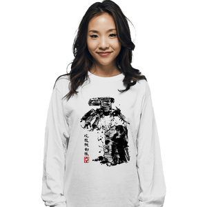 Daily_Deal_Shirts Long Sleeve Shirts, Unisex / Small / White Major Vs Tank Sumi-e