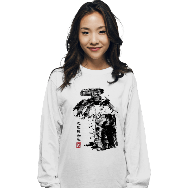 Daily_Deal_Shirts Long Sleeve Shirts, Unisex / Small / White Major Vs Tank Sumi-e